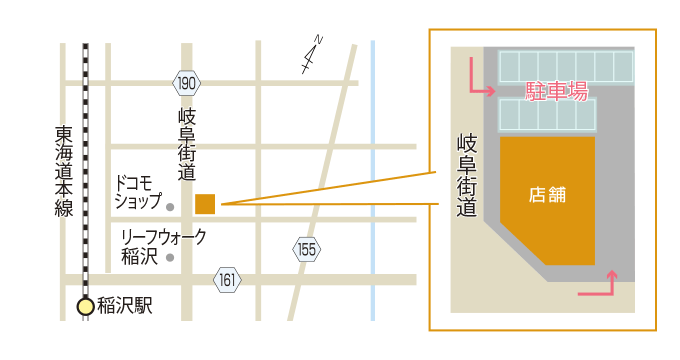 写真：モアリビング 一宮稲沢店のアクセスマップ