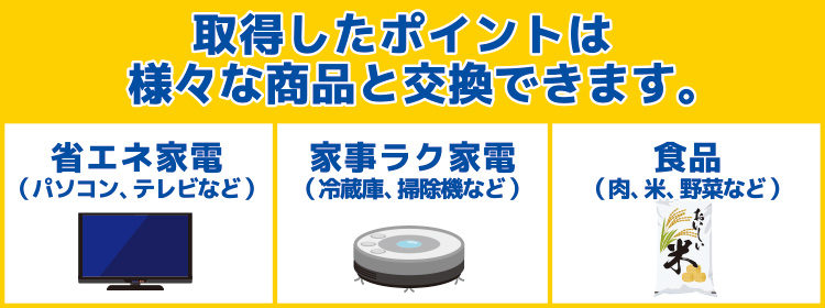 次世代住宅ポイントは様々な商品と交換できます