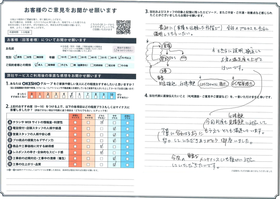 アンケート用紙