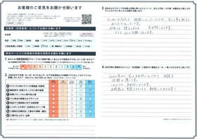 アンケート用紙