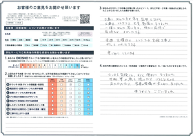アンケート用紙
