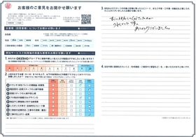 アンケート用紙