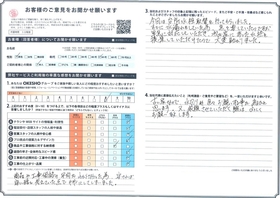 アンケート用紙