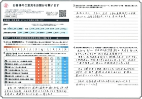 アンケート用紙