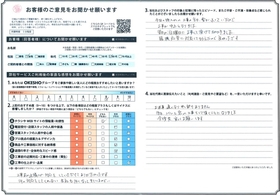 アンケート用紙