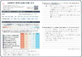 アンケート用紙