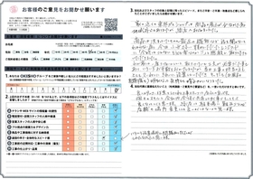 アンケート用紙