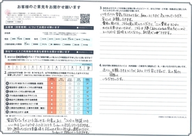 アンケート用紙