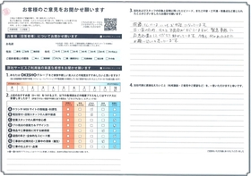 アンケート用紙