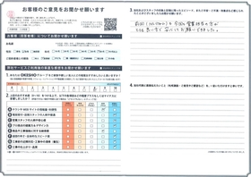 アンケート用紙