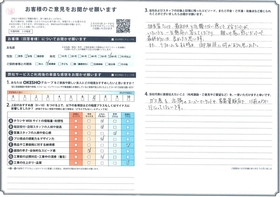 アンケート用紙