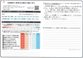 アンケート用紙