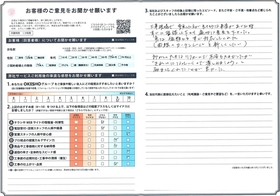 アンケート用紙