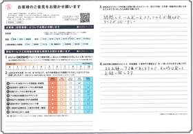 アンケート用紙