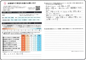 アンケート用紙