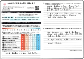 アンケート用紙