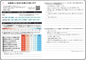 アンケート用紙