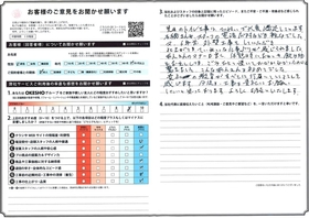 アンケート用紙