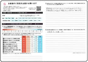 アンケート用紙