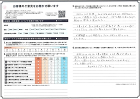 アンケート用紙