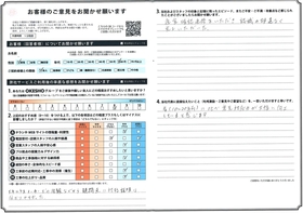 アンケート用紙