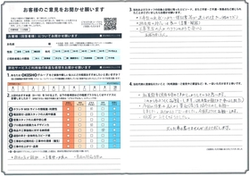 アンケート用紙