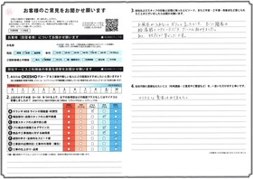 アンケート用紙