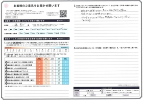 アンケート用紙