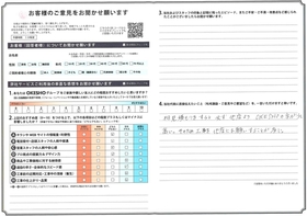 アンケート用紙
