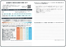 アンケート用紙