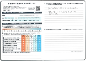 アンケート用紙