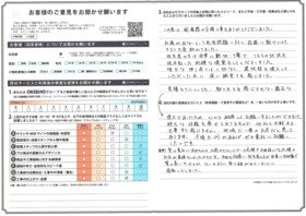 アンケート用紙