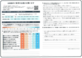 アンケート用紙