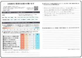 アンケート用紙