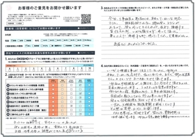 アンケート用紙