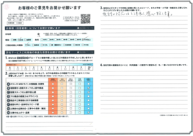 アンケート用紙