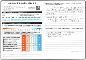 アンケート用紙