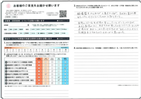 アンケート用紙