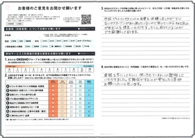 アンケート用紙