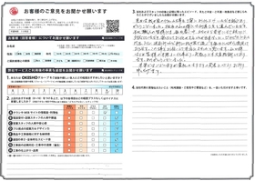 アンケート用紙