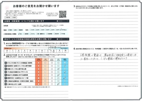 アンケート用紙