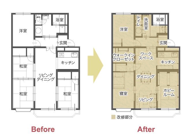 中古マンション×リノベで趣味部屋コーディネート　平面図