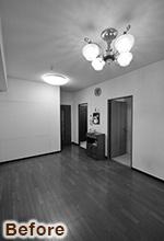 マンションリフォームで実現！明るくて高級感のあるLDK（リフォーム前）