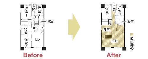 おうちカフェを楽しむ！北欧テイストの居心地のいい場所　平面図