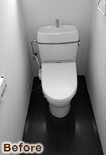 おしゃれな洗面コーナーがあるリビング 新しい生活様式を見据えた住まいに（リフォーム前）