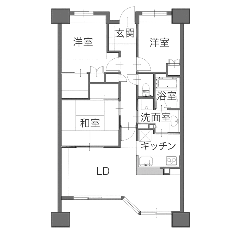 ペットと過ごす時間を大切に。ストレスなく快適に暮らすためのマンションリフォーム　平面図
