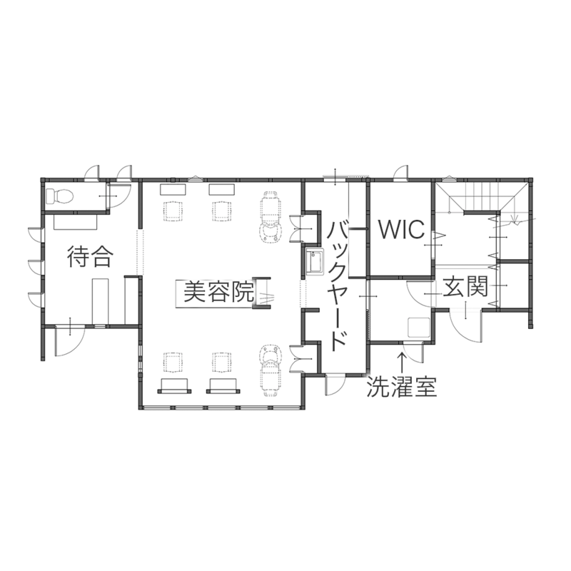 ゲストルームを兼ねた将来のためのワンルームリフォーム　平面図