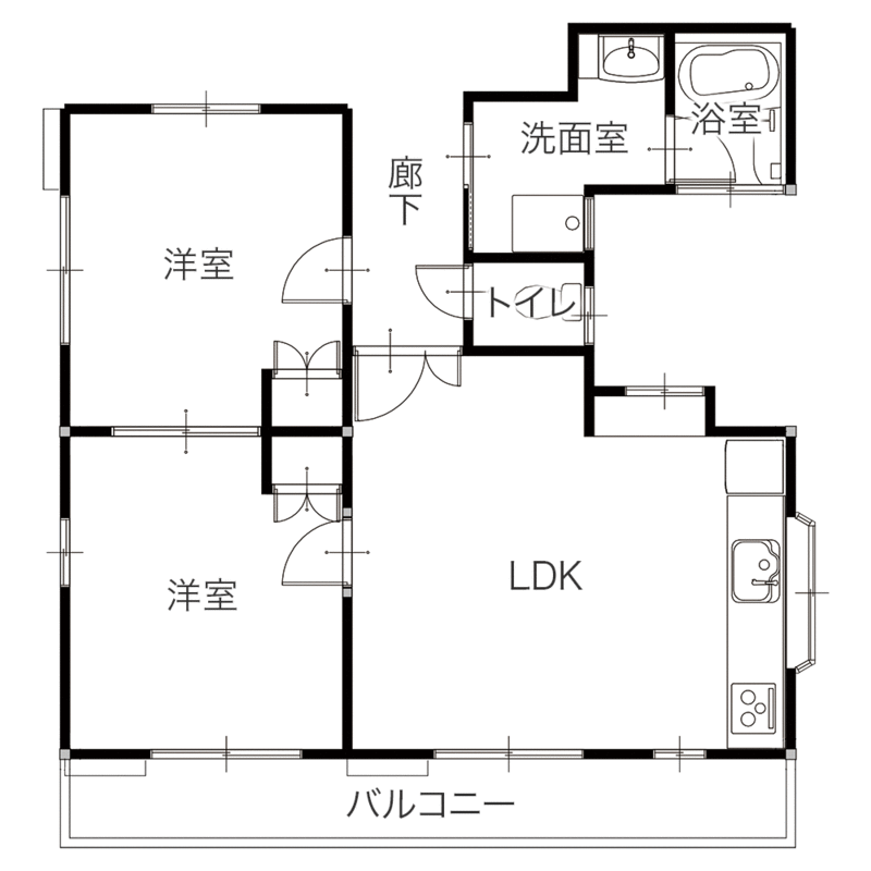 愛犬たちがのびのびと過ごすLDK。ペット仕様の床材で足への負担も軽減　平面図