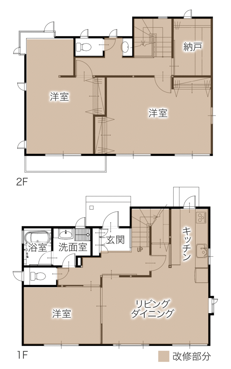 愛猫と快適に暮らすための戸建てトータルリフォーム　平面図