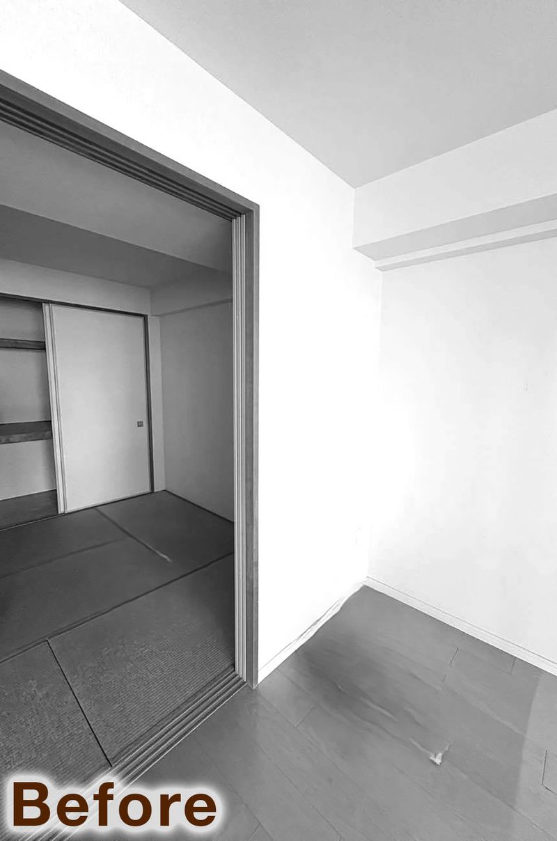 天然木とグレーが調和する上質マンションリノベ（リフォーム前）